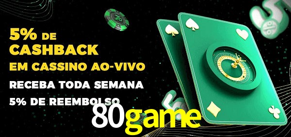 Promoções do cassino ao Vivo 80game